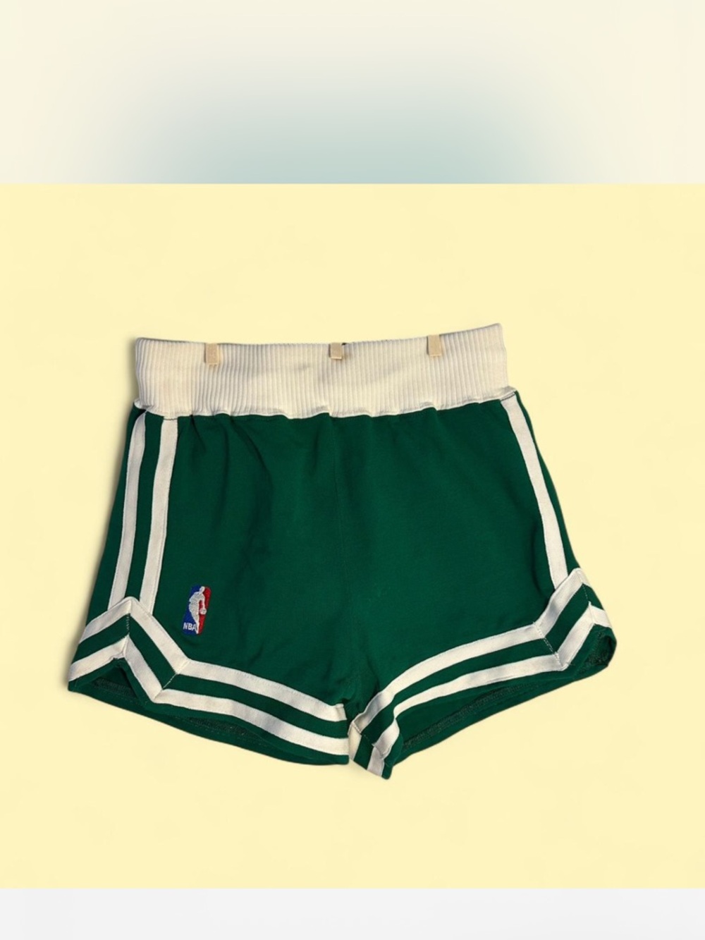 Vintage NBA Women’s Green Athletic Shorts with White Trim